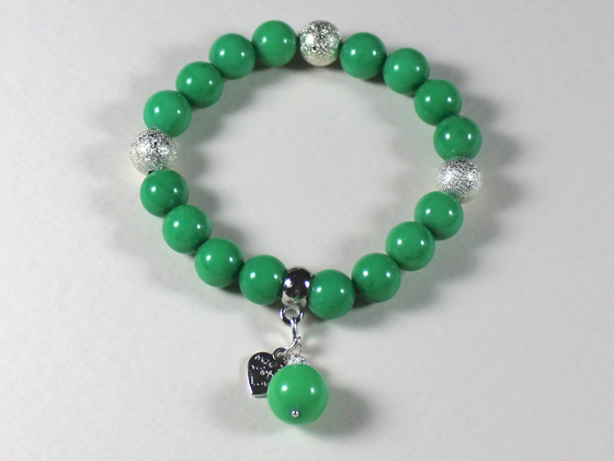 bracelet en jade verte